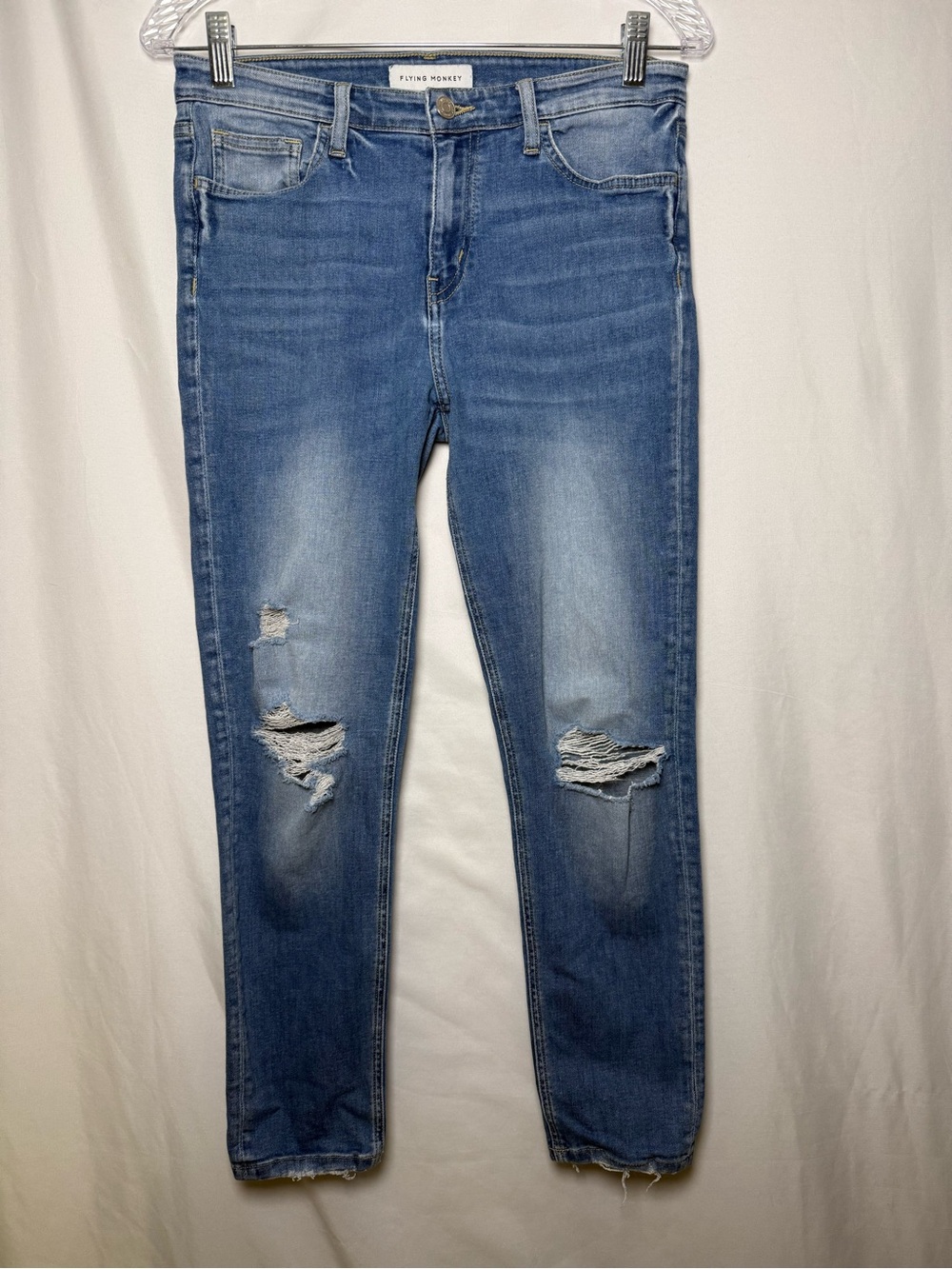 Flying Monkey Light Blue Denim Jeans with Button Front